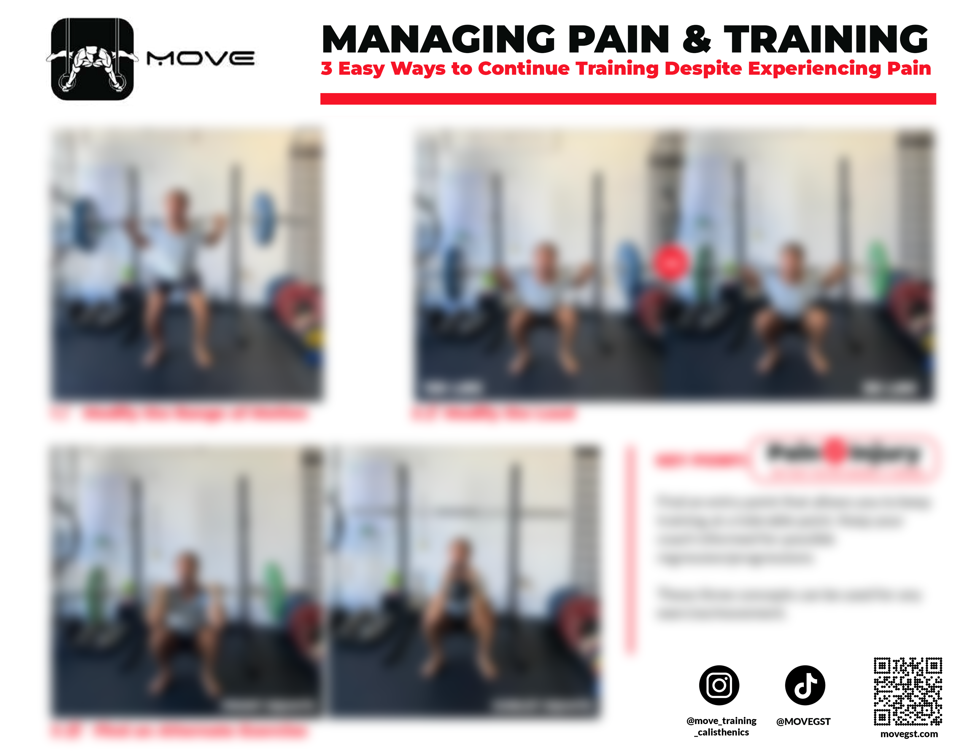 Managing Pain & Training Poster - MOVE